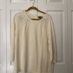 Talbots Knit cable sweater with zipper